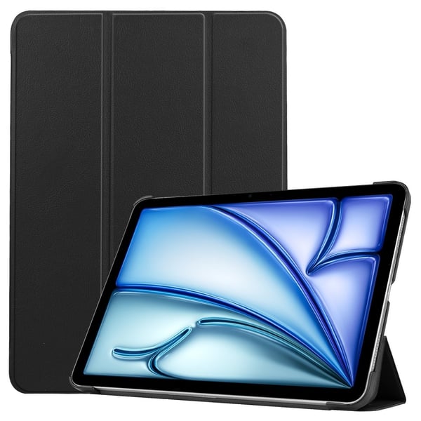 Til iPad Air 13 (2024) Slim Fit Tri - Foldbart Deksel - Svart