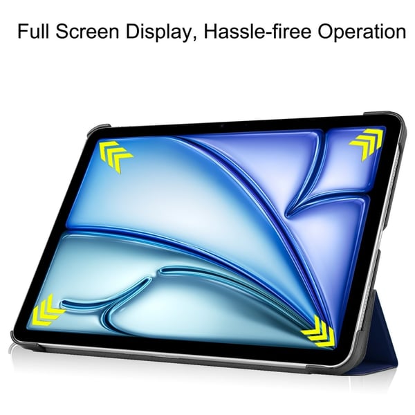 Til iPad Air 13 (2024) Etui Tre - fold Stativ Tablet Cover - Blå