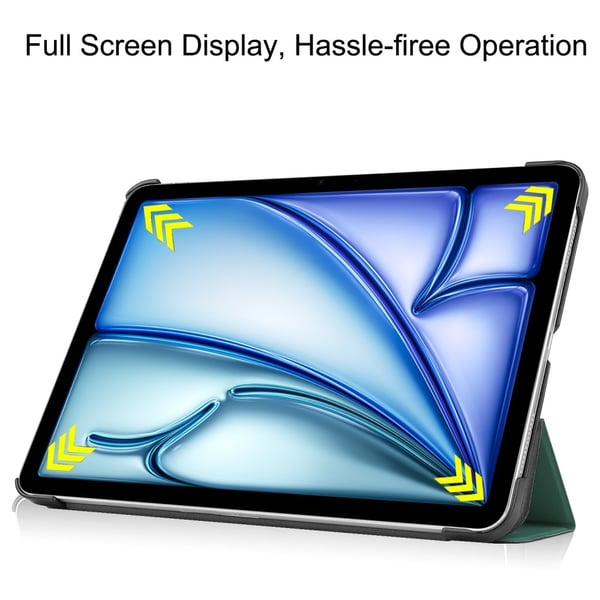 Til iPad Air 11 (2024) Slim Fit Tri - Foldbart Deksel - Grønn