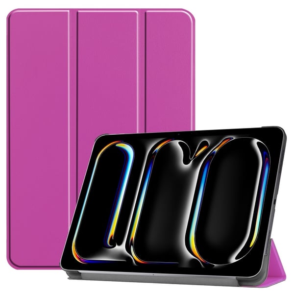 Til iPad Pro 11 (2024) Etui Tre - fold Stativ Tablet Cover - Lilla