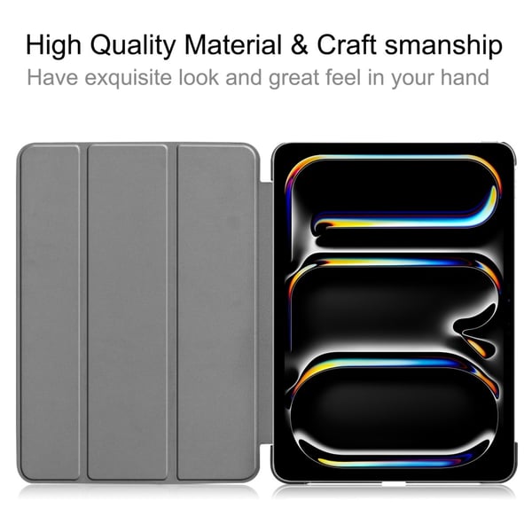 Til iPad Pro 11 (2024) Trifoldelig Slim Fit Deksel - RoseGold