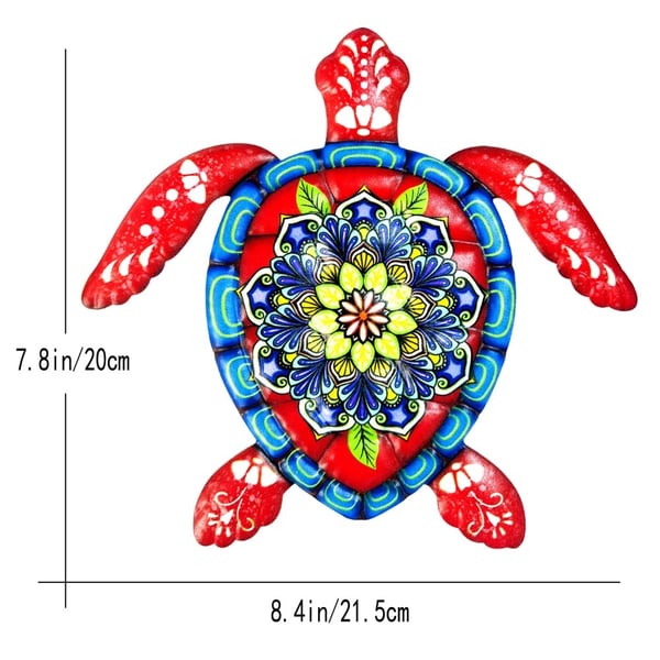 Turtle Iron Wall Tarra Puutarhakoriste 21,5x20cm - punainen