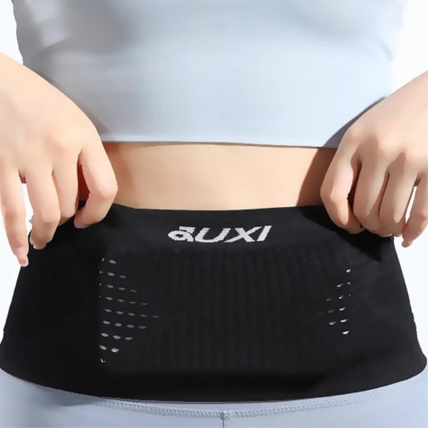 Elastisk Løpebelte Midjeveske Fanny Pack - Svart/M
