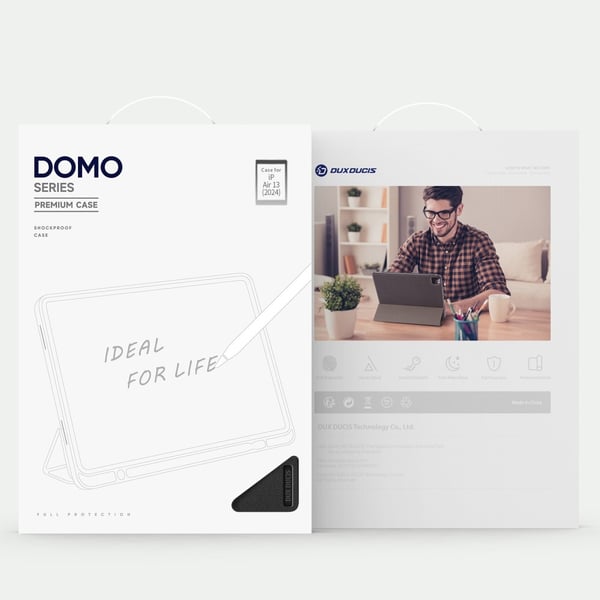 DUX DUCIS Domo iPad Air 13 (2024) Trefoldet stativ - Sort