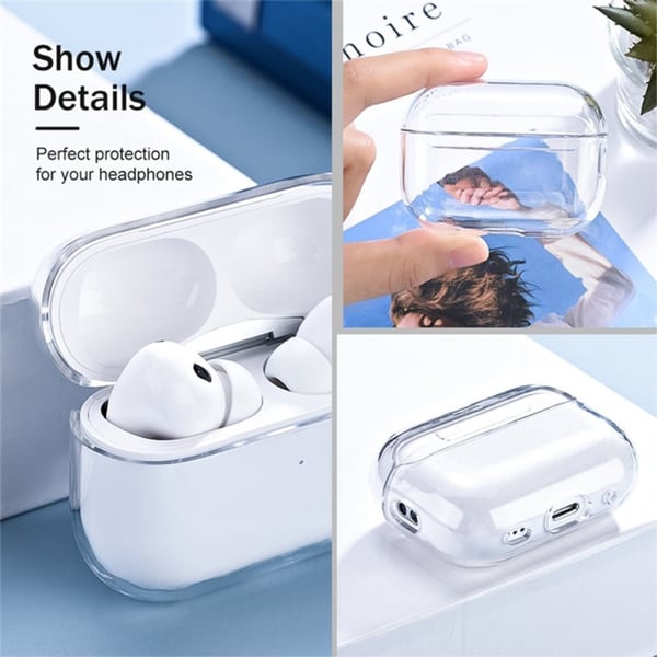 For AirPods 3 - etui Støvtett krystallklart hardt hodetelefonveske