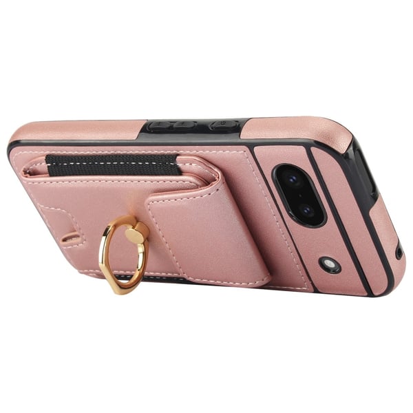 Google Pixel 8a Kickstand Case Puhelimen Suojakotelo Korttipaikoilla - Ruusukulta