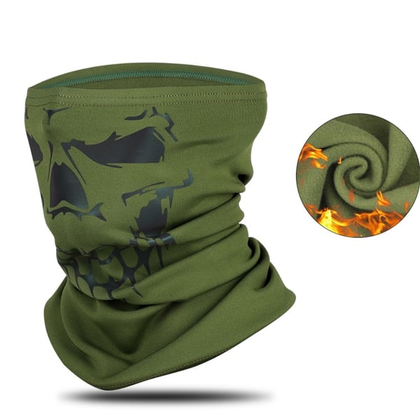 Bandana Mask Ansiktsmaske Halsvarmer Vindtett Balaclava - Grønn