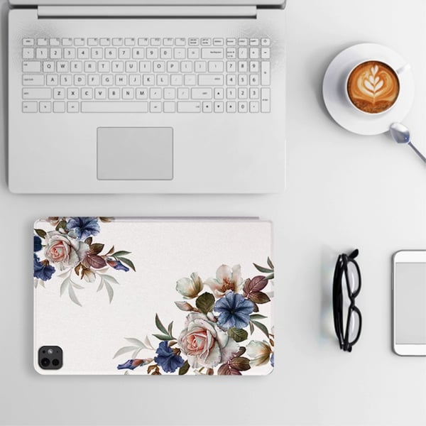 Til iPad Pro 11 (2024) Deksel Flip Stand Smart Nettbrettveske - Gardenias
