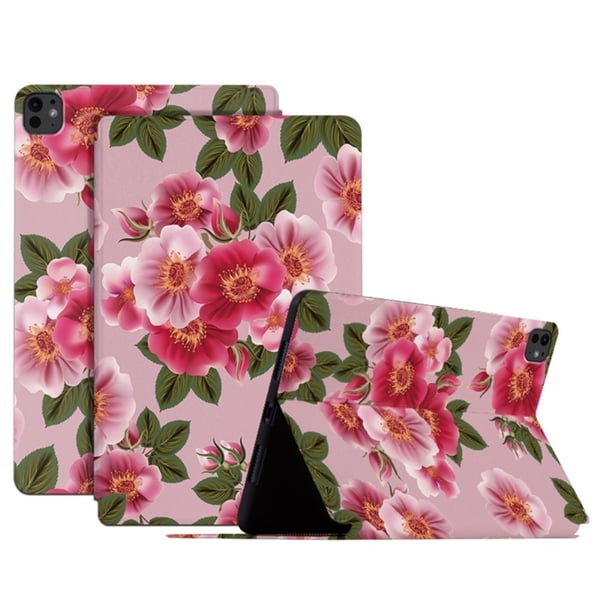 Til iPad Pro 11 (2024) - deksel Flip Stand Smart Nettbrettveske - Peony