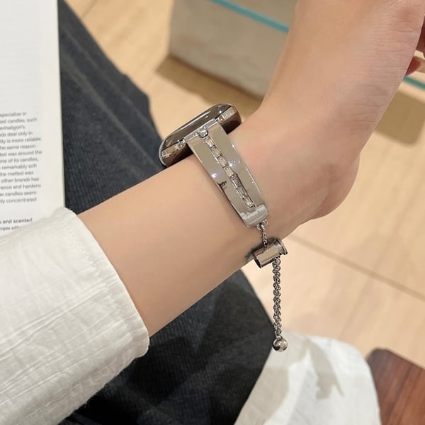 Armbånd til klokkeserie Ultra 2 49mm 9 8 7 45mm 6 5 4 SE etc - sølv