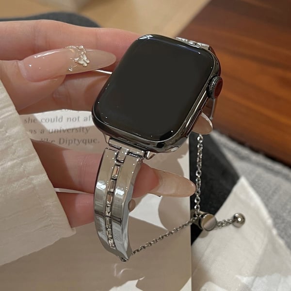 Armbånd til klokkeserie Ultra 2 49mm 9 8 7 45mm 6 5 4 SE etc - sølv