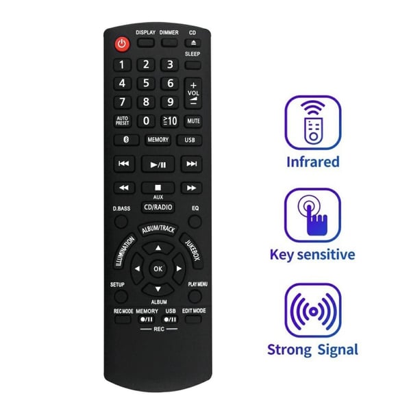 TV - fjernkontroll erstatning for N2QAYB001094 for Panasonic TV