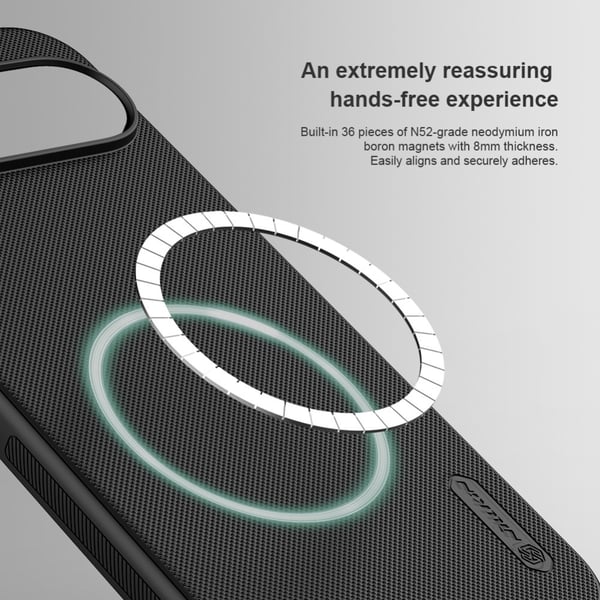 NILLKIN Frosted Shield Pro til Google Pixel 9/Pixel 9 Pro Magnetisk Deksel - Svart