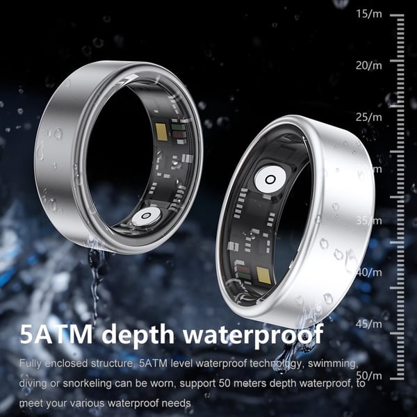 Smart Ring Bluetooth Finger Health Tracker 19.9 mm indvendig diameter