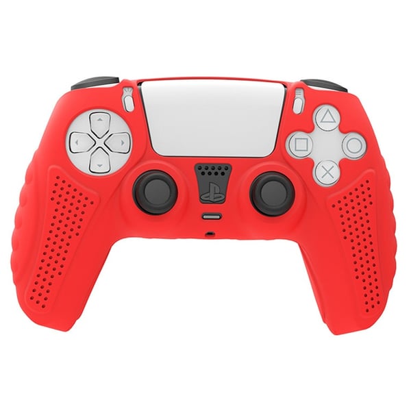 HONSON Beskyttelsesdeksel til Sony Playstation 5 Anti - Slip Silikon Huddeksel - Rød