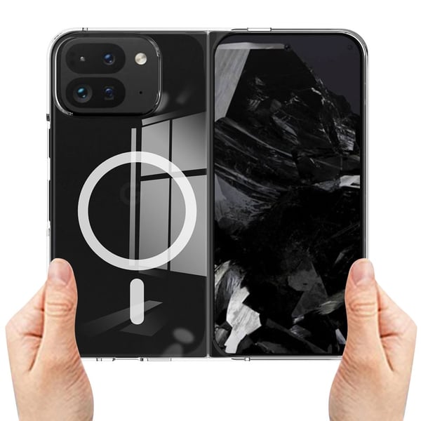 For Google Pixel 9 Pro Fold 5G Magnetisk glass TPU+Akryl med MagSafe