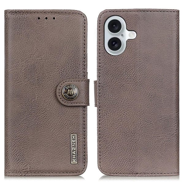 KHAZNEH til iPhone 16 Plus Lommebok - deksel - Kaffe