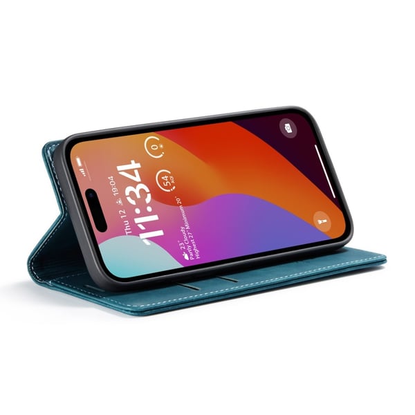 CASEME Lommebok - deksel iPhone 16 Pro - Blå