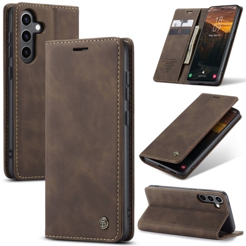 CASEME Lommebok - deksel Samsung Galaxy S24 FE - Kaffe