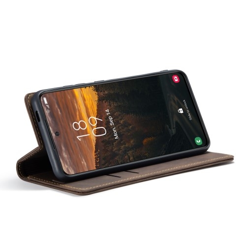 CASEME Lommebok - deksel Samsung Galaxy S24 FE - Kaffe