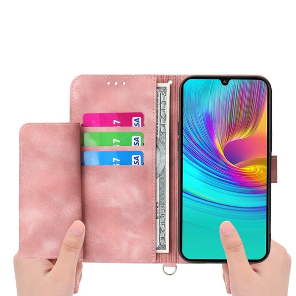 Til Samsung Galaxy A16 5G/A16 4G Deksel med Blomstermønster Lommebok - deksel - Rosa