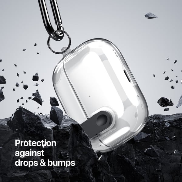 DUX DUCIS til AirPods 4 - deksel PC+TPU Bluetooth - deksel/deksel med krok - gjennomsiktig