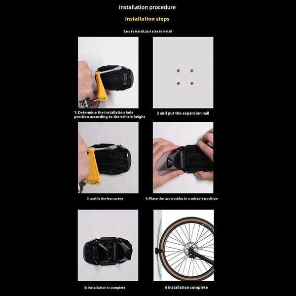 Veggmontert vertikalt sykkelparkeringsstativ Plassbesparende sykkeloppbevaringsstativ
