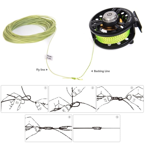 LEO 30m/100ft vekt fremover flytende fluefiskelinje nylonkjernefluelinje - WF - 7F