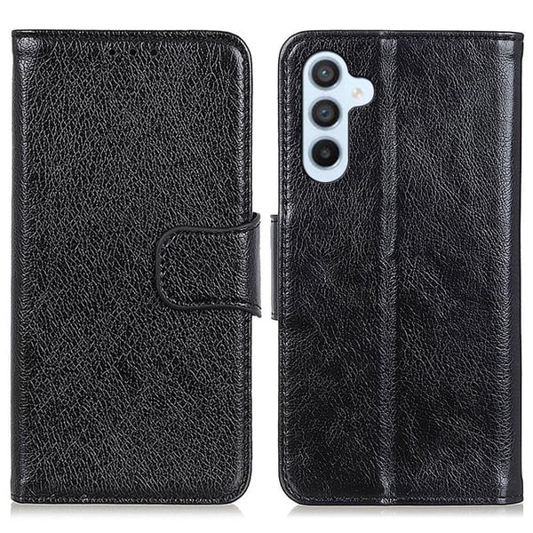 Til Samsung Galaxy A16 Lommebok - deksel Teksturert Split - Svart