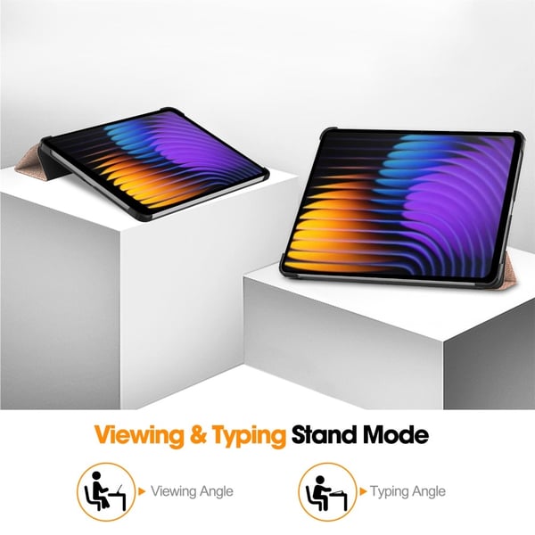 Slim Fit Dekselveske Til Xiaomi Pad 7 Auto Wake/Sleep - Rose Gold