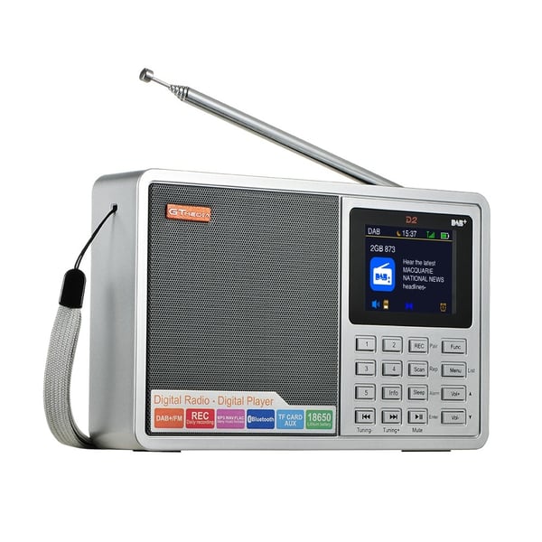 Digital radiomottaker DAB+FM RDS Bluetooth MP3 - spiller REC - opptaker TF - kort