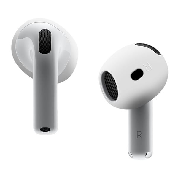 For AirPods 4 ørepropper Sklisikkert silikonetui Ørepropper Ørepropper - Hvit