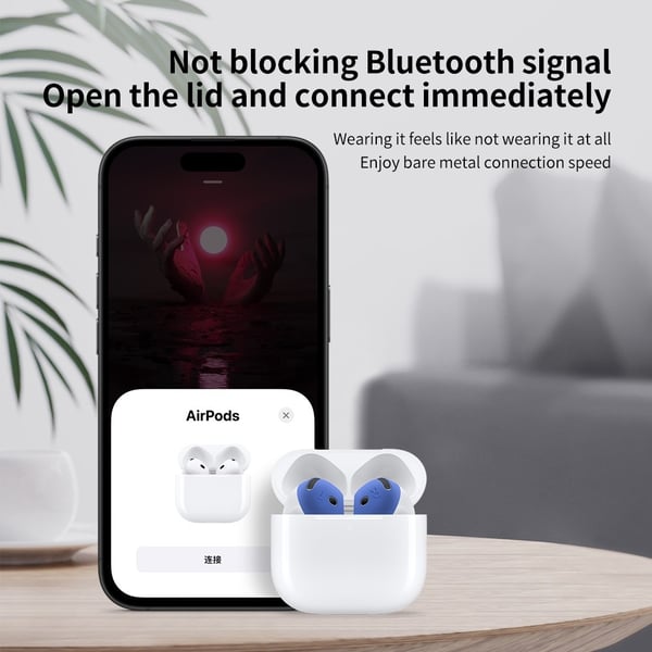 For AirPods 4 ørepropper Sklisikkert silikonetui Ørepropper Ørepropper - Rosa