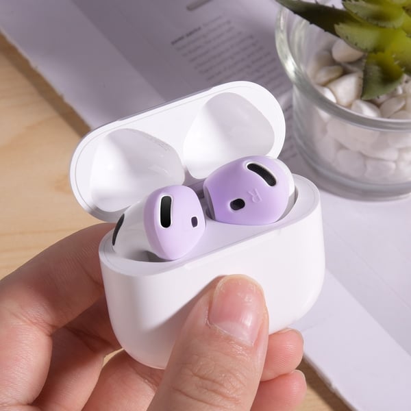 For AirPods 4 ørepropper Sklisikkert silikonetui Ørepropper Ørepropper - Gjennomsiktig