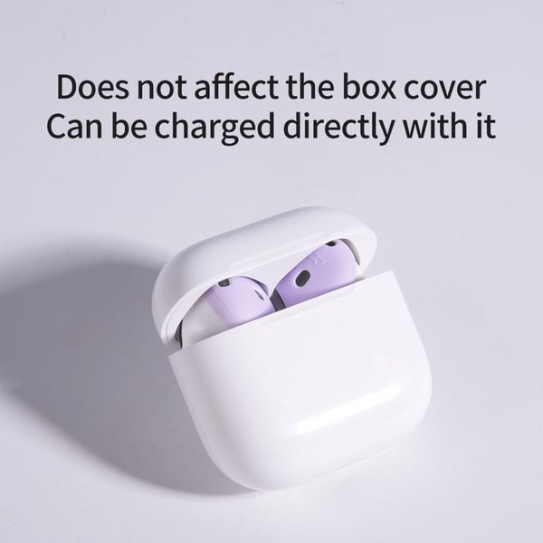 Til AirPods 4 ørepropper Anti - slip silikone etui Øreværne ørepropper - Lavendel