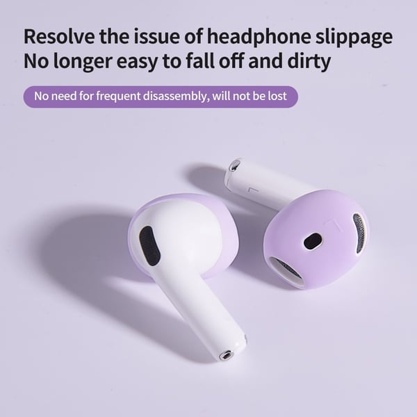 Til AirPods 4 ørepropper Anti - slip silikone etui Øreværne ørepropper - Lavendel