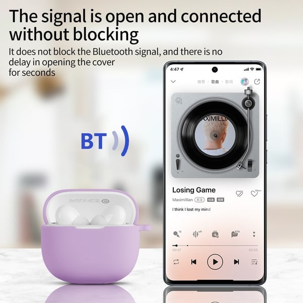 Til Xiaomi Redmi Buds 6 Lite Silikonetui Anti-Ripe Beskyttelsesdeksel - Hvit