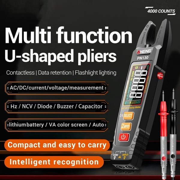 U-formet digital multimeter DC/AC spenningsstrømmotstandskondensatortester