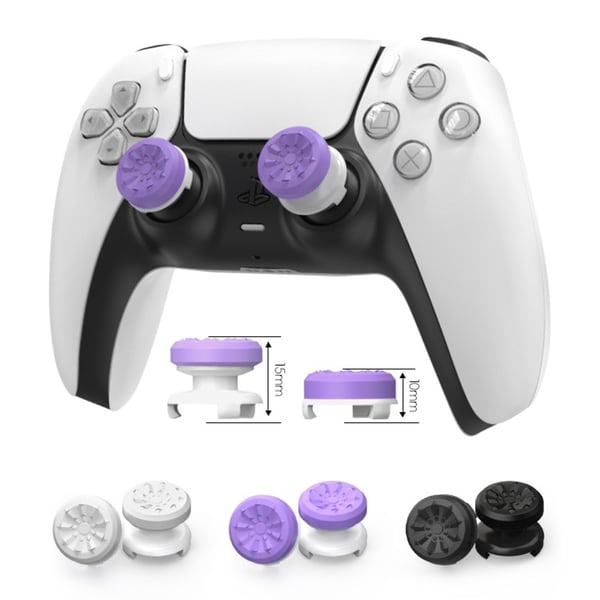 2 stk Tommelgrep Fingergrep kompatibel med Xbox 360 Series X Series S Switch Pro Joystick - Svart