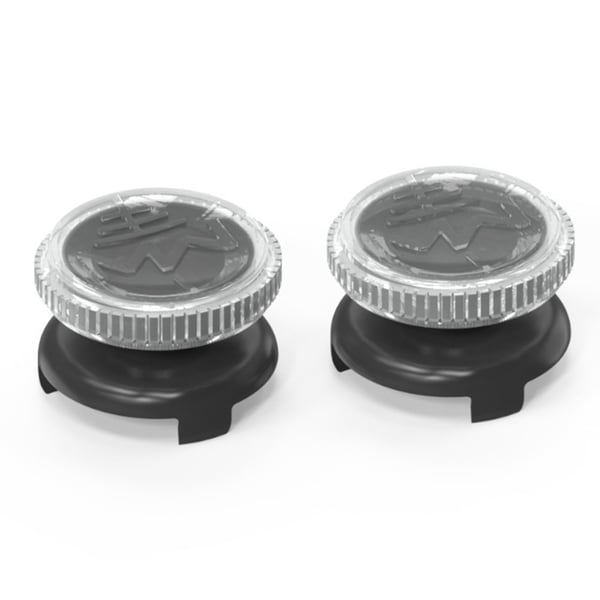 2kpl peukalokahva sormikahva, joka on yhteensopiva Xbox 360 Series X Series S Switch Pro Joystick -ohjaimen kanssa - Läpinäkyvä musta