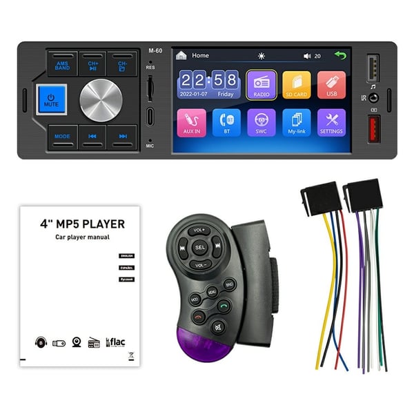 Autostereo M-60 4,1 tuuman HD-kosketusnäyttö MP5 Bluetooth Dual USB Reverse Image Player