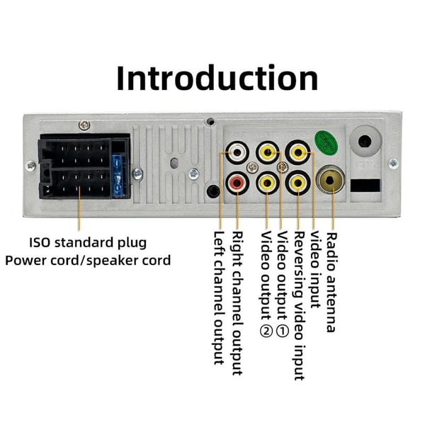 Autostereo M-60 4,1 tuuman HD-kosketusnäyttö MP5 Bluetooth Dual USB Reverse Image Player