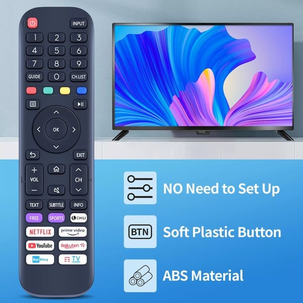 Fjernkontrollerstatning for EN2AI30H For Hisense Smart Tv