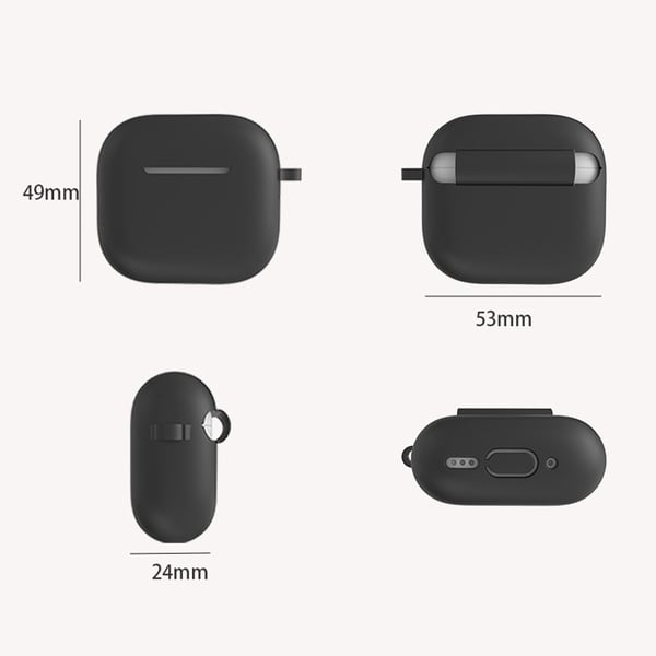 For AirPods 4 5 stk Tilbehør Veske Oppbevaringsboks Halsstropp Hodetelefonholder Nøkkelring - Rosa