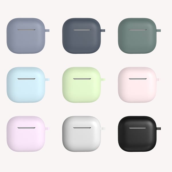 AirPods 4 5 kpl Lisävarusteet Kotelo Säilytyslaatikko Kaulahihna Kuulokepidike Avaimenperä - Musta