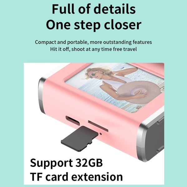 2,4" skjerm med dobbel linse videoopptak CCD digitalkamera med 32 GB kort + leser - Hvit