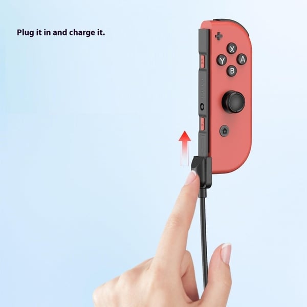 Laddarkabel kompatibel med Nintendo Switch OLED Joy-Con Controller 2 i 1 USB