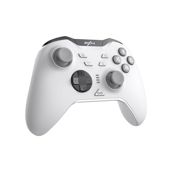 Bluetooth trådløs spillkontroller med mottaker kompatibel med Steam PC Android iOS Nintendo Switch - Hvit