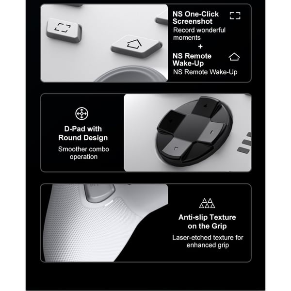 Bluetooth trådløs spilcontroller med modtager Kompatibel med Steam PC Android iOS Nintendo Switch - Lyserød