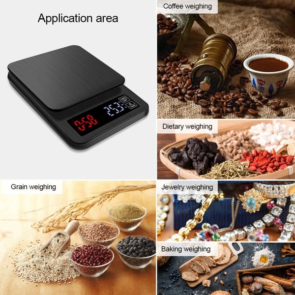 Digital minivekt 10 kg / 1 g elektrisk lomme i gram med bakgrunnsbelyst LCD-skjerm